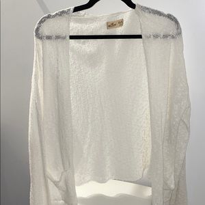 Hollister White Cardigan